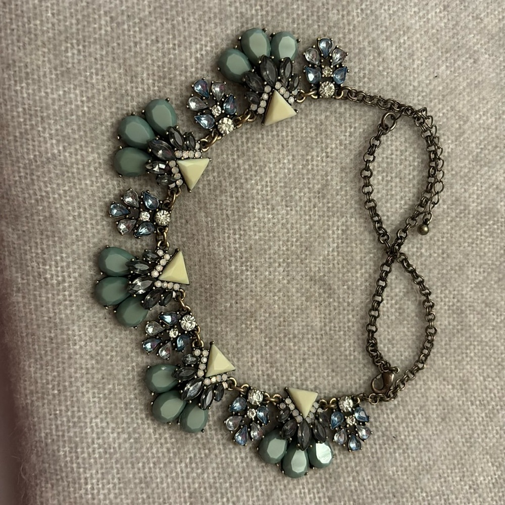 J Crew Blue & Gold Necklace